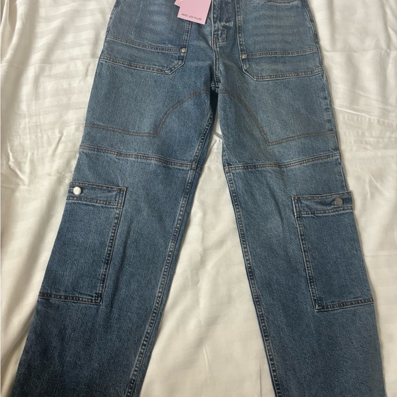 Avec Les Filles Women’s Straight Leg Carpenter Jeans, Sz 28 (New) - Picture 7 of 12